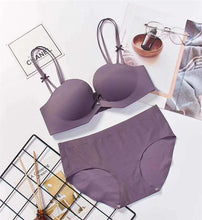 Load image into Gallery viewer, Black Bra Brief Sets Women Sexy Underwear Lace Brassiere Push Up Bra Set Sexy Bralette Lingerie Panties Bra Wire Free Intimate