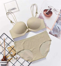 Load image into Gallery viewer, Black Bra Brief Sets Women Sexy Underwear Lace Brassiere Push Up Bra Set Sexy Bralette Lingerie Panties Bra Wire Free Intimate
