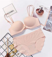 Load image into Gallery viewer, Black Bra Brief Sets Women Sexy Underwear Lace Brassiere Push Up Bra Set Sexy Bralette Lingerie Panties Bra Wire Free Intimate