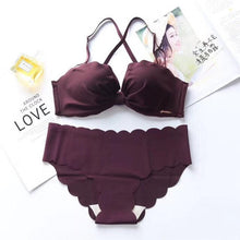 Load image into Gallery viewer, Lingerie Push Up Bra Lengerie Sexy Womens Bra Convertible Straps Back Three Quarters Seamless Bralette Pink Red Black Blue