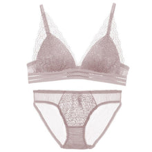Load image into Gallery viewer, Lingerie Mulher Bra Brief Set Push Up Bra Lingerie Sexi Sexy Womens Brassiere Bralette Thin Cup Lace Bras Panty Sets Intimates