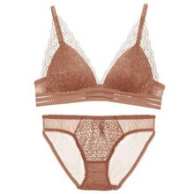 Load image into Gallery viewer, Lingerie Mulher Bra Brief Set Push Up Bra Lingerie Sexi Sexy Womens Brassiere Bralette Thin Cup Lace Bras Panty Sets Intimates