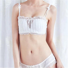 Load image into Gallery viewer, Womens Bra Bralette Push Up Bra Female Ligerie Sexy Lace  Seamless Black Grey White Cups Bra Panty Sets Underwear Set Lolita