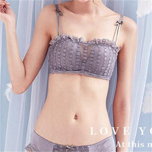 Load image into Gallery viewer, Womens Bra Bralette Push Up Bra Female Ligerie Sexy Lace  Seamless Black Grey White Cups Bra Panty Sets Underwear Set Lolita