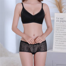 Load image into Gallery viewer, Womens Bra Bralette Push Up Ligerie Sexy Lace Female Bra Seamless Black Pink Skin Bra Cups Panty Sets Underwear Set